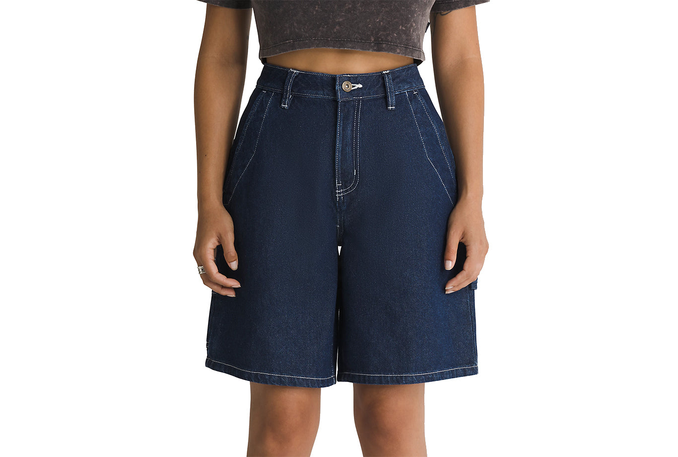 GROUNDWORK LONG DENIM SHORT dark denim 29